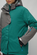 Купить Горнолыжный костюм женский большого размера темно-зеленого цвета 02278TZ, фото 11