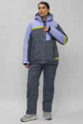 Купить Горнолыжный костюм женский большого размера фиолетового цвета 02282-1F, фото 5