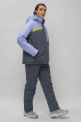 Купить Горнолыжный костюм женский большого размера фиолетового цвета 02282-1F, фото 6