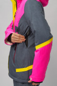 Купить Горнолыжный костюм женский розового цвета 02282R, фото 12