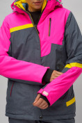 Купить Горнолыжный костюм женский розового цвета 02282R, фото 13
