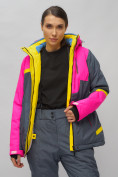 Купить Горнолыжный костюм женский розового цвета 02282R, фото 17