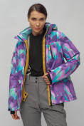Купить Горнолыжный костюм женский фиолетового цвета 02302-1F, фото 17