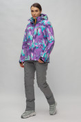 Купить Горнолыжный костюм женский фиолетового цвета 02302-1F, фото 2