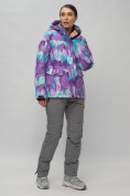 Купить Горнолыжный костюм женский фиолетового цвета 02302-1F, фото 3