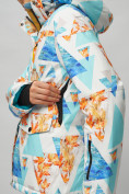 Купить Горнолыжный костюм женский голубого цвета 02302-1Gl, фото 12