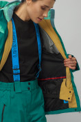 Купить Горнолыжный костюм женский бирюзового цвета 02302Br, фото 16