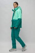Купить Горнолыжный костюм женский бирюзового цвета 02302Br, фото 2