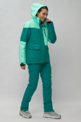 Купить Горнолыжный костюм женский бирюзового цвета 02302Br, фото 7