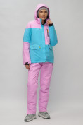 Купить Горнолыжный костюм женский фиолетового цвета 02302F, фото 10
