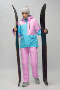 Купить Горнолыжный костюм женский фиолетового цвета 02302F, фото 2