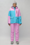 Купить Горнолыжный костюм женский фиолетового цвета 02302F, фото 3