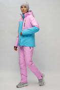 Купить Горнолыжный костюм женский фиолетового цвета 02302F, фото 4