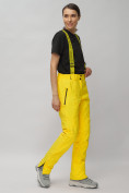 Купить Горнолыжный костюм женский желтого цвета 02302J, фото 24