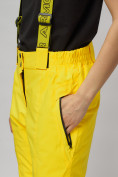 Купить Горнолыжный костюм женский желтого цвета 02302J, фото 32