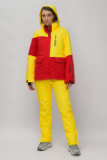 Купить Горнолыжный костюм женский желтого цвета 02302J, фото 9