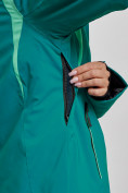 Купить Горнолыжный костюм женский зимний темно-зеленого цвета 02305TZ, фото 10