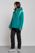 Купить Горнолыжный костюм женский зимний темно-зеленого цвета 02305TZ, фото 3