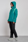Купить Горнолыжный костюм женский зимний темно-зеленого цвета 02305TZ, фото 6