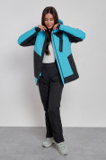 Купить Горнолыжный костюм женский зимний голубого цвета 02306Gl, фото 12