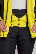 Купить Горнолыжный костюм женский зимний желтого цвета 02306J, фото 10