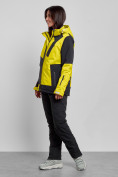 Купить Горнолыжный костюм женский зимний желтого цвета 02306J, фото 2