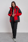 Купить Горнолыжный костюм женский зимний красного цвета 02306Kr, фото 11