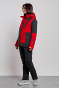 Купить Горнолыжный костюм женский зимний красного цвета 02306Kr, фото 5