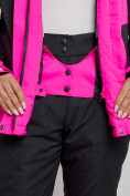 Купить Горнолыжный костюм женский зимний розового цвета 02306R, фото 10