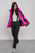 Купить Горнолыжный костюм женский зимний розового цвета 02306R, фото 12