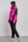 Купить Горнолыжный костюм женский зимний розового цвета 02306R, фото 2