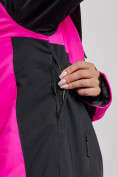 Купить Горнолыжный костюм женский зимний розового цвета 02306R, фото 9