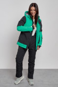 Купить Горнолыжный костюм женский зимний зеленого цвета 02306Z, фото 11