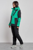 Купить Горнолыжный костюм женский зимний зеленого цвета 02306Z, фото 3