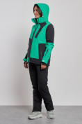 Купить Горнолыжный костюм женский зимний зеленого цвета 02306Z, фото 6