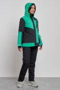 Купить Горнолыжный костюм женский зимний зеленого цвета 02306Z, фото 7