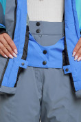Купить Горнолыжный костюм женский большого размера зимний синего цвета 02308S, фото 10