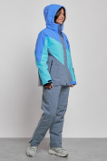 Купить Горнолыжный костюм женский большого размера зимний синего цвета 02308S, фото 7