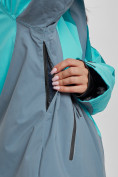 Купить Горнолыжный костюм женский большого размера зимний темно-зеленого цвета 02308TZ, фото 9
