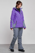 Купить Горнолыжный костюм женский зимний фиолетового цвета 02316F, фото 3