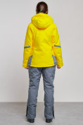 Купить Горнолыжный костюм женский зимний желтого цвета 02316J, фото 4