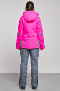 Купить Горнолыжный костюм женский зимний розового цвета 02316R, фото 4
