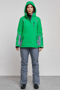 Купить Горнолыжный костюм женский зимний зеленого цвета 02316Z, фото 5