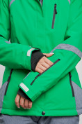 Купить Горнолыжный костюм женский зимний зеленого цвета 02316Z, фото 9