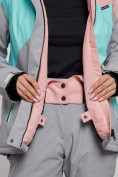 Купить Горнолыжный костюм женский зимний розового цвета 02319R, фото 7