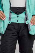 Купить Горнолыжный костюм женский зимний бирюзового цвета 02321Br, фото 13