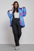 Купить Горнолыжный костюм женский зимний фиолетового цвета 02321F, фото 15