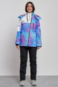 Купить Горнолыжный костюм женский зимний фиолетового цвета 02321F, фото 4
