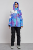 Купить Горнолыжный костюм женский зимний фиолетового цвета 02321F, фото 8