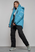 Купить Горнолыжный костюм женский зимний голубого цвета 02321Gl, фото 9